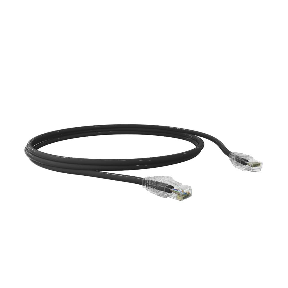 Cabo de Rede, Patch Cord U/UTP Categoria 6, Sohoplus, 2,5 m, CMX T568A/B, Preto