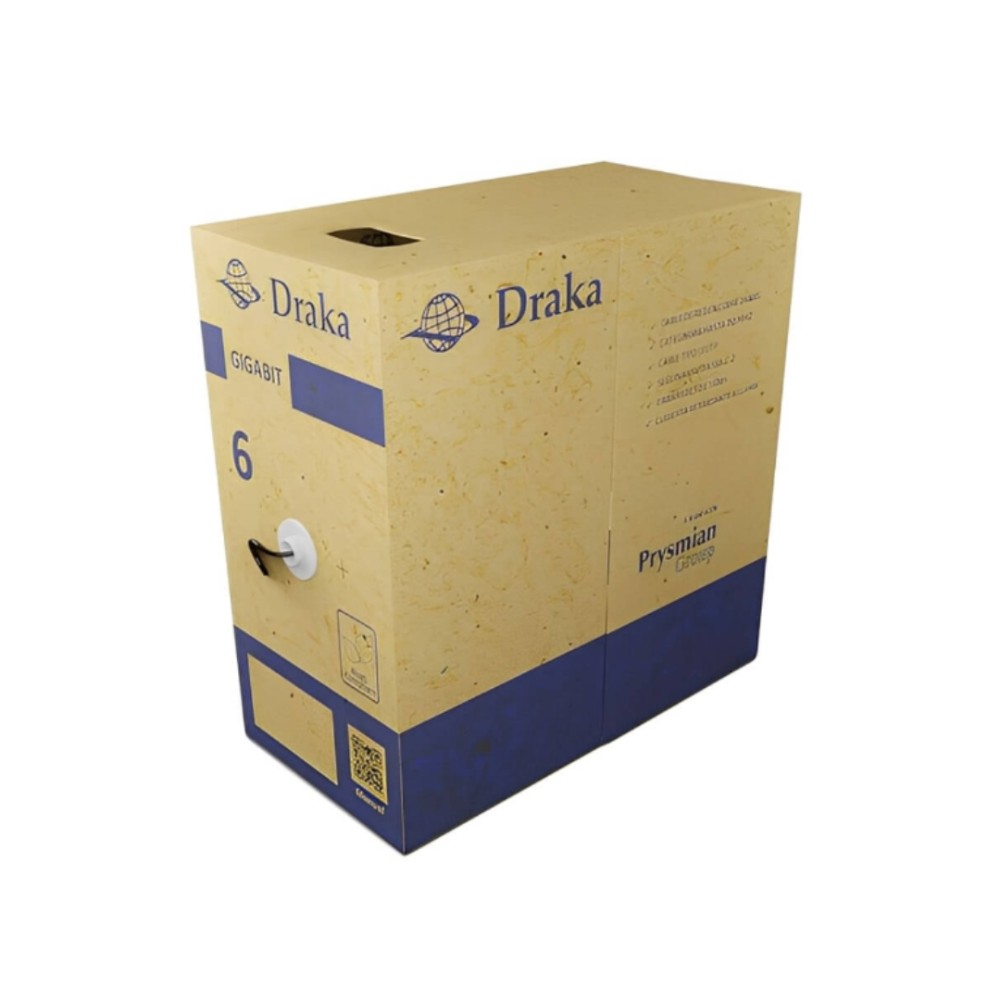 Cabo de Rede UTP Cat6, Prysmian, 24AWG, LSZH, 305m, Caixa, Preto