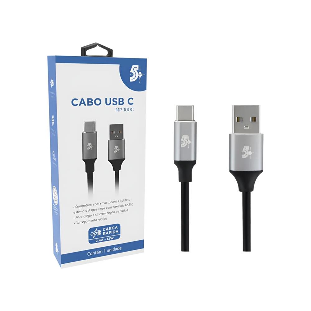 Cabo USB-C para USB-A 2.0 Turbo 1,2m, Alumínio