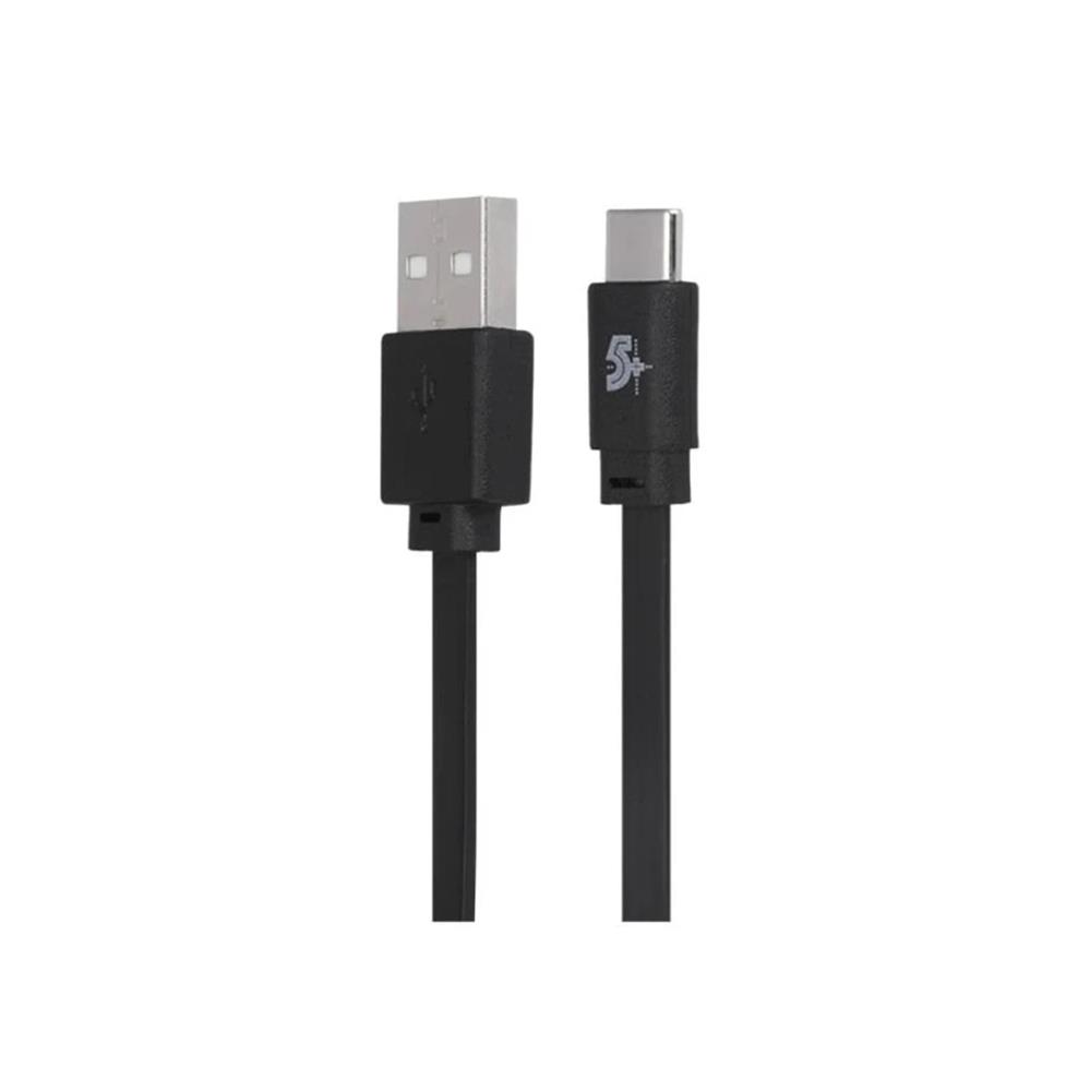 Cabo USB Tipo C para USB-A 3.0 5Gbps 1,2m Preto 018-0038 Carregamento, Preto