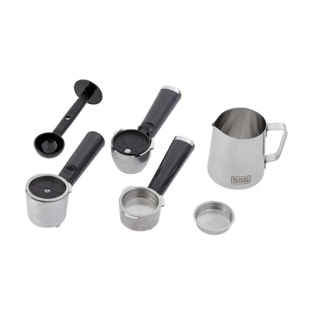 Cafeteira Espresso Automática Black+Decker Gourmand Gris, 20 Bar, Cápsulas e Café em Pó, 220V, CEA1200G-B2
