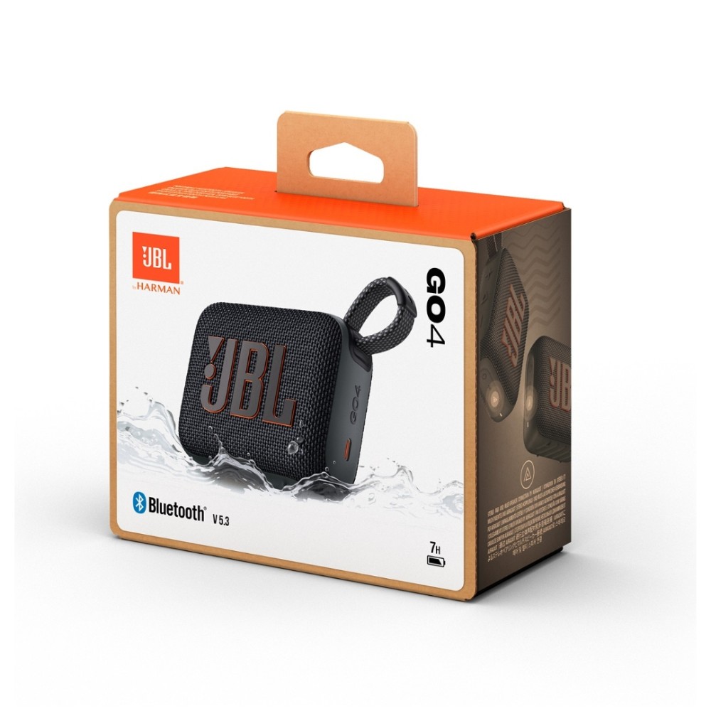 Caixa De Som Jbl Go 4, 4.2w Rms, Bluetooth, Ip67, Á Prova D'água, Preto