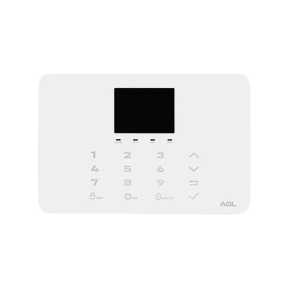Central de Alarme Wi-Fi Izzy Touch AGL,1106414, Até 100 Sensores Sem Fio, 3 Zonas Com Fio, Frequência 433MHz, Branco