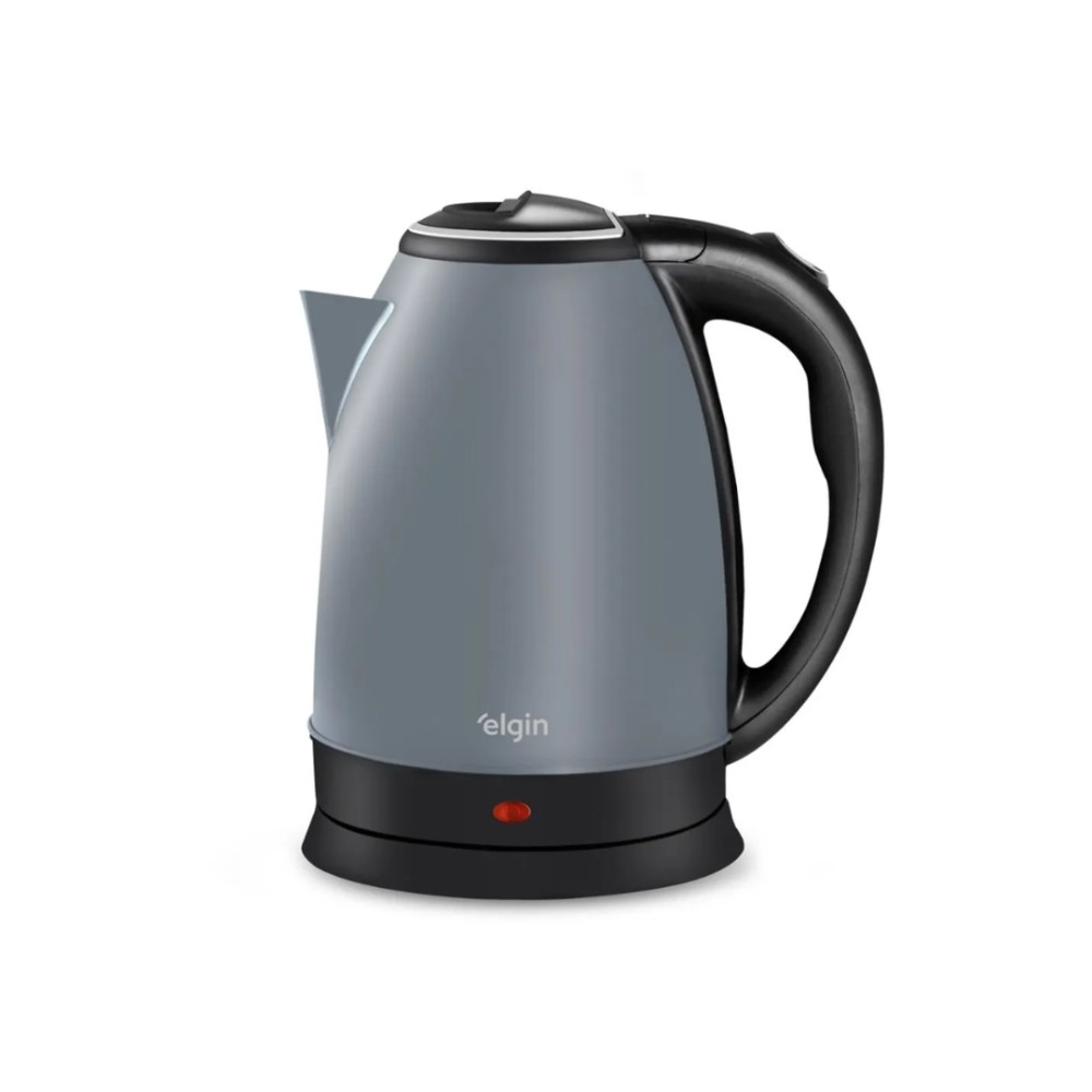 Chaleira Elétrica Elgin, 1,8 Litros, Aço Inoxidável, Sem Fio, Cinza, 42CHA1002000