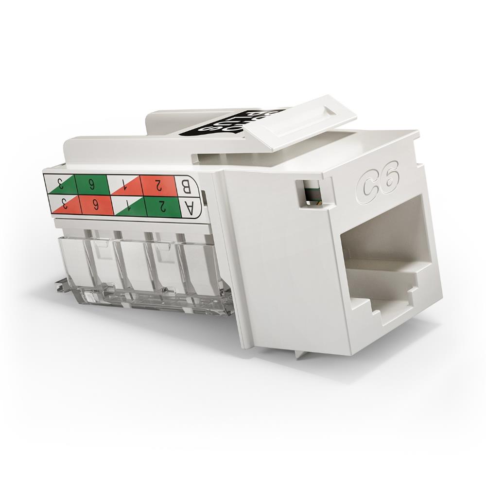 Conector Fêmea Sohoplus Cat6 T568A/B Branco