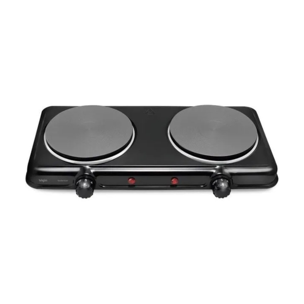 Cooktop Elétrico Elgin Double Cook, 2 Bocas, 2000W, 5 Níveis de Temperatura, Portátil, 220V