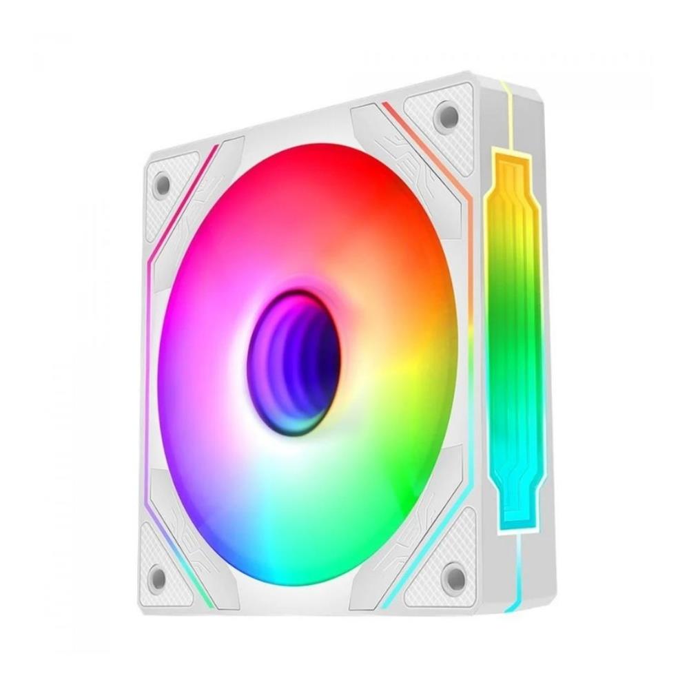 Cooler Fan Gamer Liketec Enigma, ARGB, 120mm, Reverse, Branco - LF-UNARGB-ENIGMA-2103