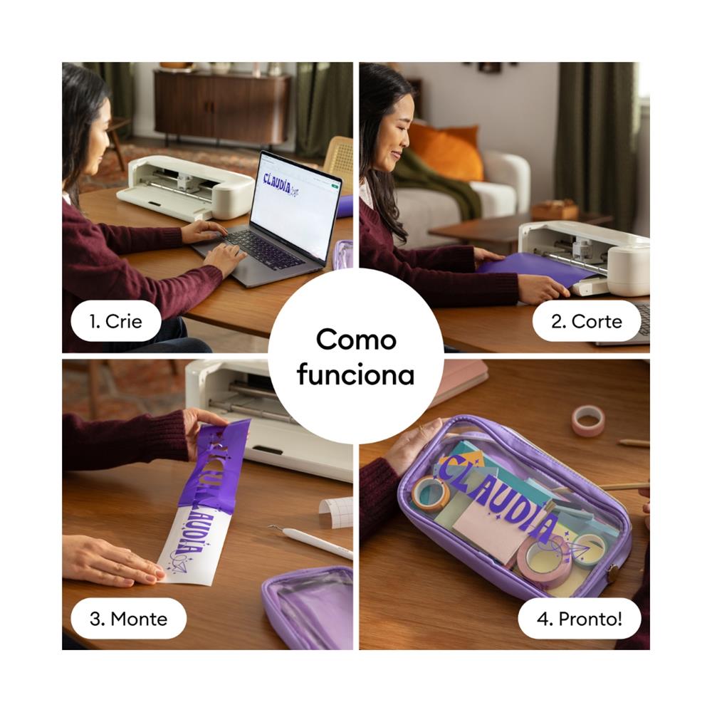 Cricut Explore 5 Kit Essencial - Máquina de Corte Inteligente 30,5 cm com Bluetooth, Corta Mais de 100 Materiais