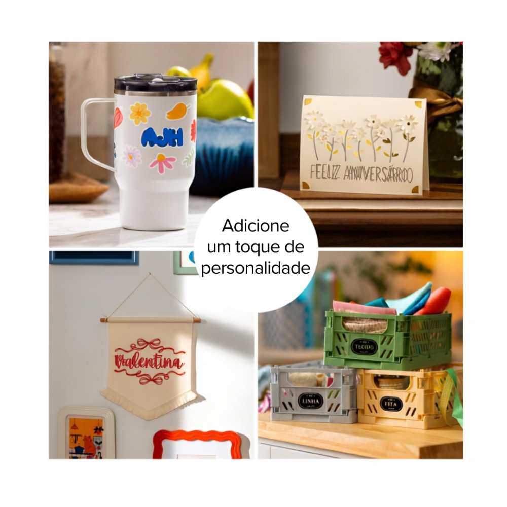 Cricut Joy 2, Pacote Essencial, Máquina de Corte Inteligente, Bluetooth, 75+ Materiais, 2012185, Azul