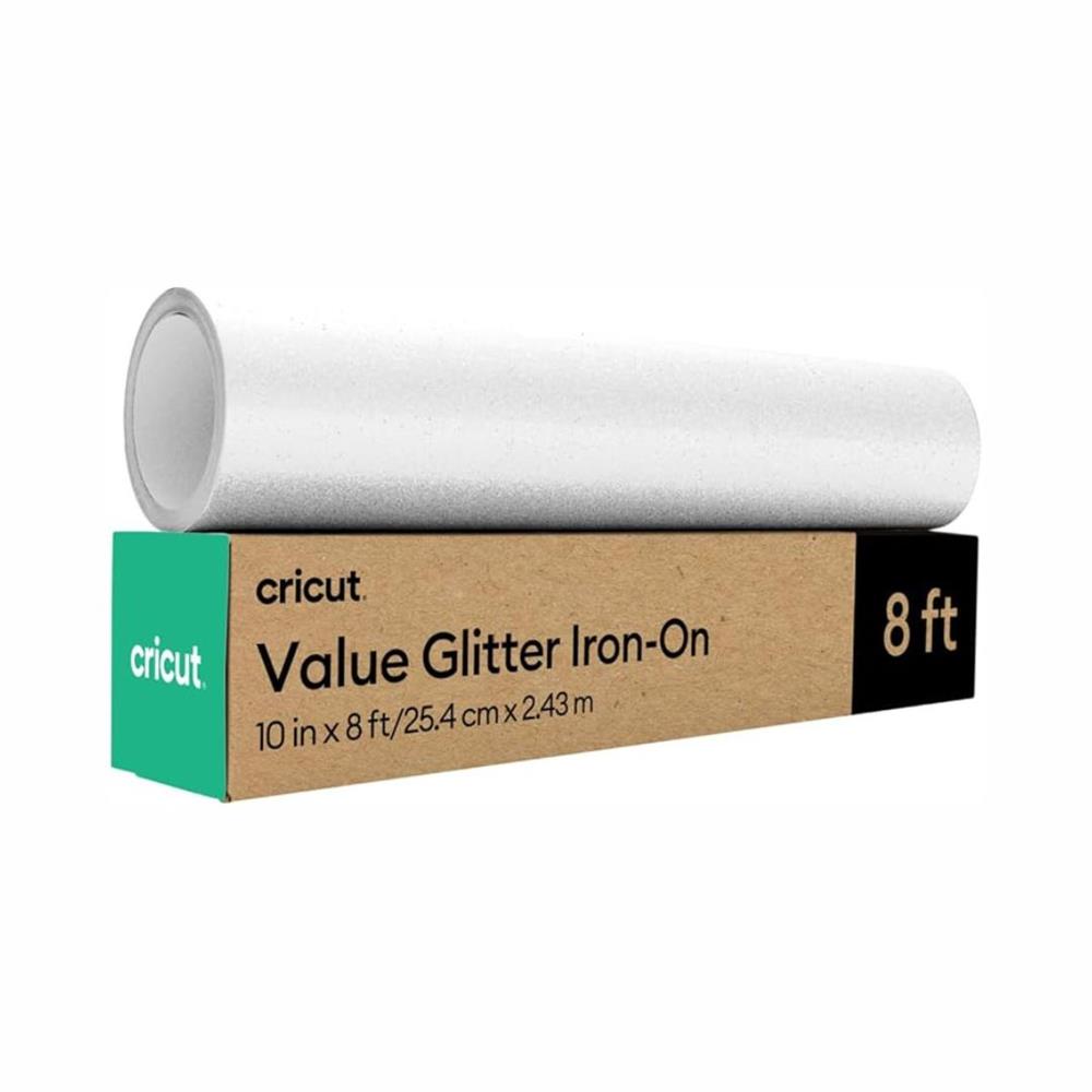 Cricut Value Iron-On- Glitter, Filme de Recorte de 25,4 cm x 2,4 m