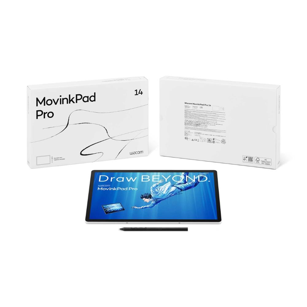 Tablet Android Wacom MovinkPad Pro 14, Tela OLED 14” 3K 120Hz, 256GB, Android 15, Cinza