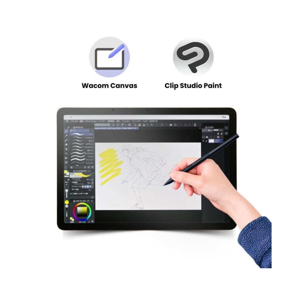 Tablet Android Wacom MovinkPad Pro 14, Tela OLED 14” 3K 120Hz, 256GB, Android 15, Cinza
