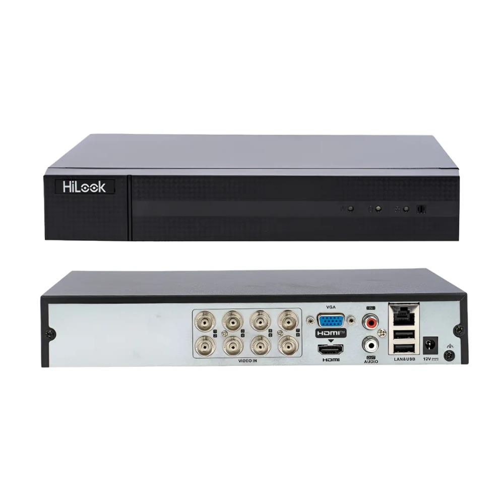 DVR Hilook by Hikvision, DVR-208Q-M1, 8 Canais, Multi HD, H.265+, 4MP Lite, HDMI, VGA, Compacto
