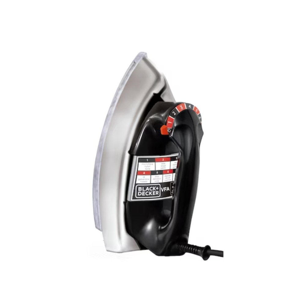 Ferro de Passar a Seco Black+Decker, VFA1110TM2, 1100W, Base de Alumínio, 127V, Preto