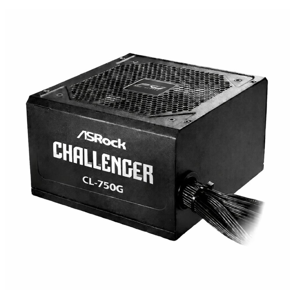 Fonte ASRock Challenger CL-750G, 750W, 80 Plus Gold, ATX 3.1, PCIe 5.1, PFC Ativo, 120mm, Preto