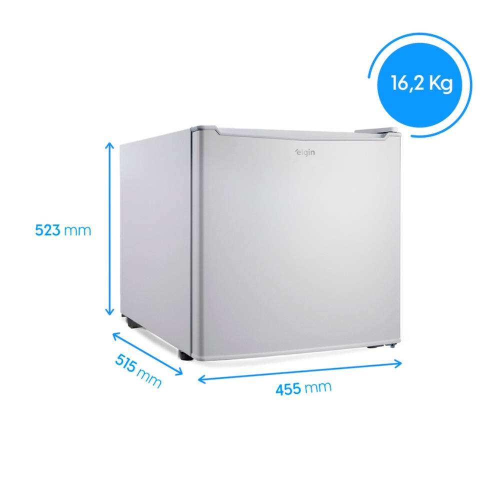 Frigobar Elgin 47 Litros, Porta Reversível e Compartimento Extra Frio, Branco, BAFN047D2NA