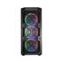 Gabinete gamer K-Mex CG-02C5, Mid Tower, 3 fans RGB, Vidro Temperado, Preto
