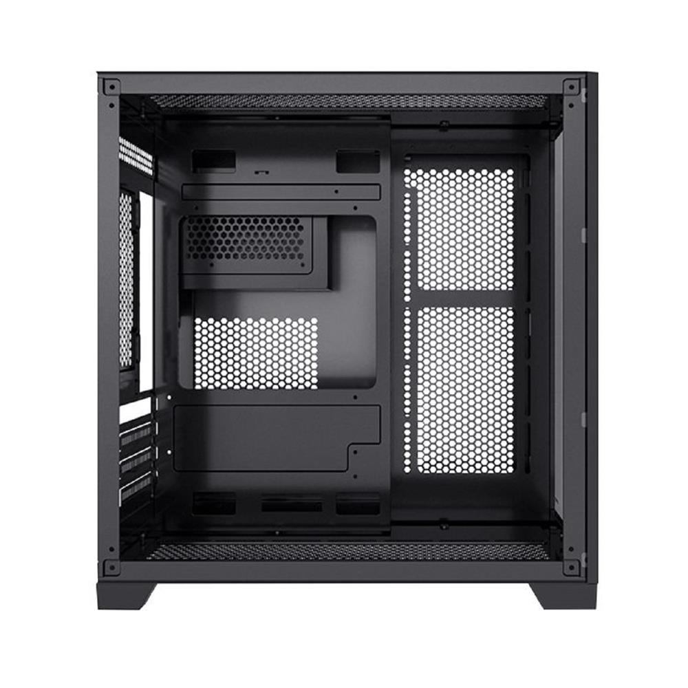 Gabinete Gamer K-Mex Space Y CG-413A, Mini Tower, Vidro Temperado, Sem Fonte, Sem Fan, Preto