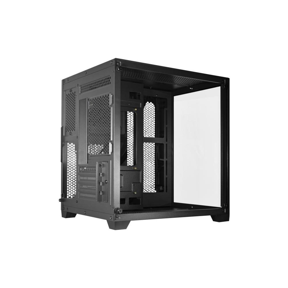 Gabinete Gamer K-Mex Space Y CG-413A, Mini Tower, Vidro Temperado, Sem Fonte, Sem Fan, Preto