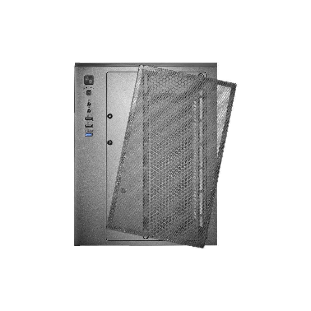Gabinete Gamer K-Mex Space Y CG-413A, Mini Tower, Vidro Temperado, Sem Fonte, Sem Fan, Preto