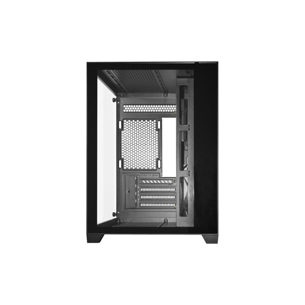 Gabinete Gamer K-Mex Space Y CG-413A, Mini Tower, Vidro Temperado, Sem Fonte, Sem Fan, Preto