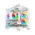 Gabinete Gamer K-Mex Space Aqua II CG-WN24, Mini Tower, Vidro Temperado, Sem Fonte, Sem Fan, Branco