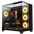 Gabinete Gamer K-MEX Tiger Shark, Aquario, Mid Tower, Vidro Temperado, ATX, Fan 120mm, Sem Fonte, Sem Fan, Preto