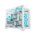 Gabinete Gamer Liketec Cube Kirra Snow, RGB, Mid Tower, Vidro Temperado, mATX, Branco, Sem Fonte, Com 4 Fans