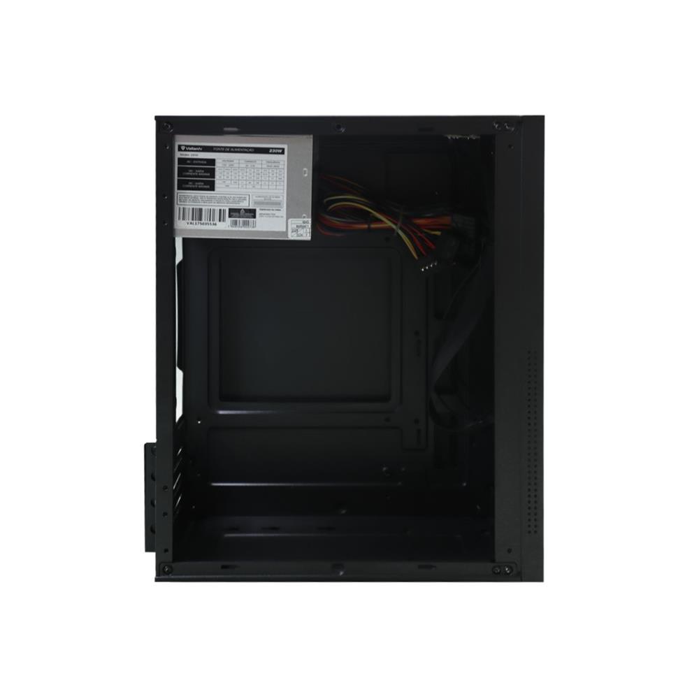 Gabinete Office Valianty PMAX 255-10, Micro-ATX, Mid-Tower, PCIe, Com Fonte, Preto