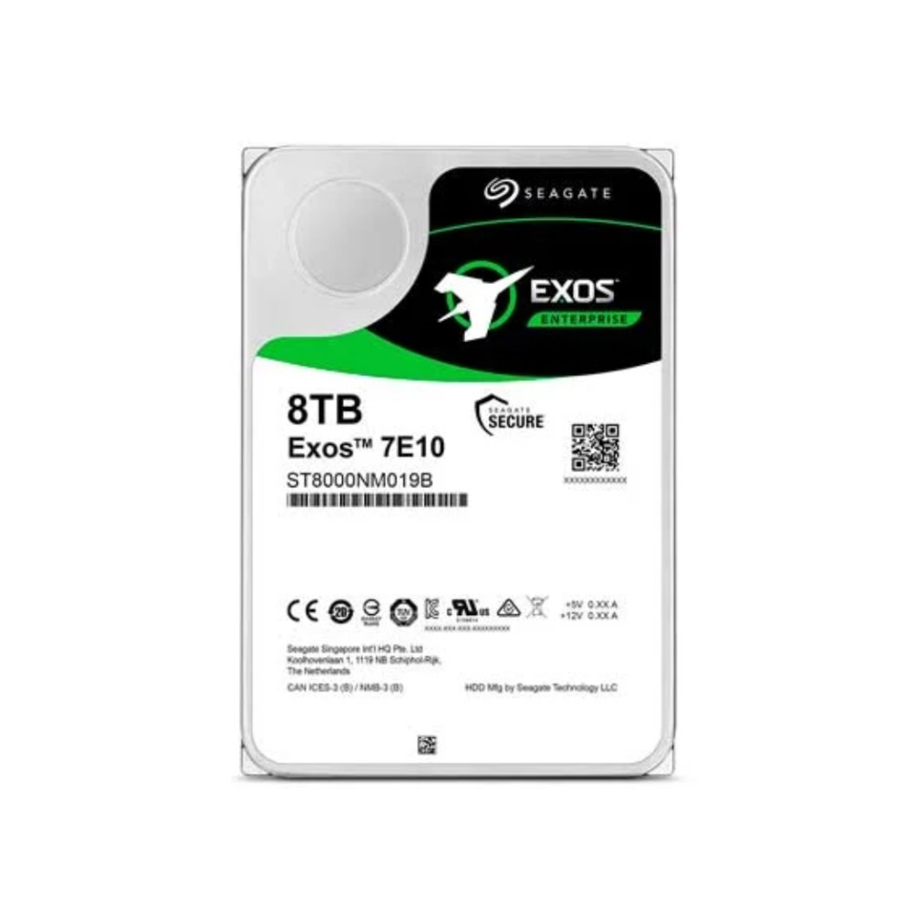HD Seagate Exos 7E10, 8 TB, SATA III 6 Gb/s, 7200 RPM, 256 MB Cache, 3,5 Polegadas, Enterprise, ST8000NM019B