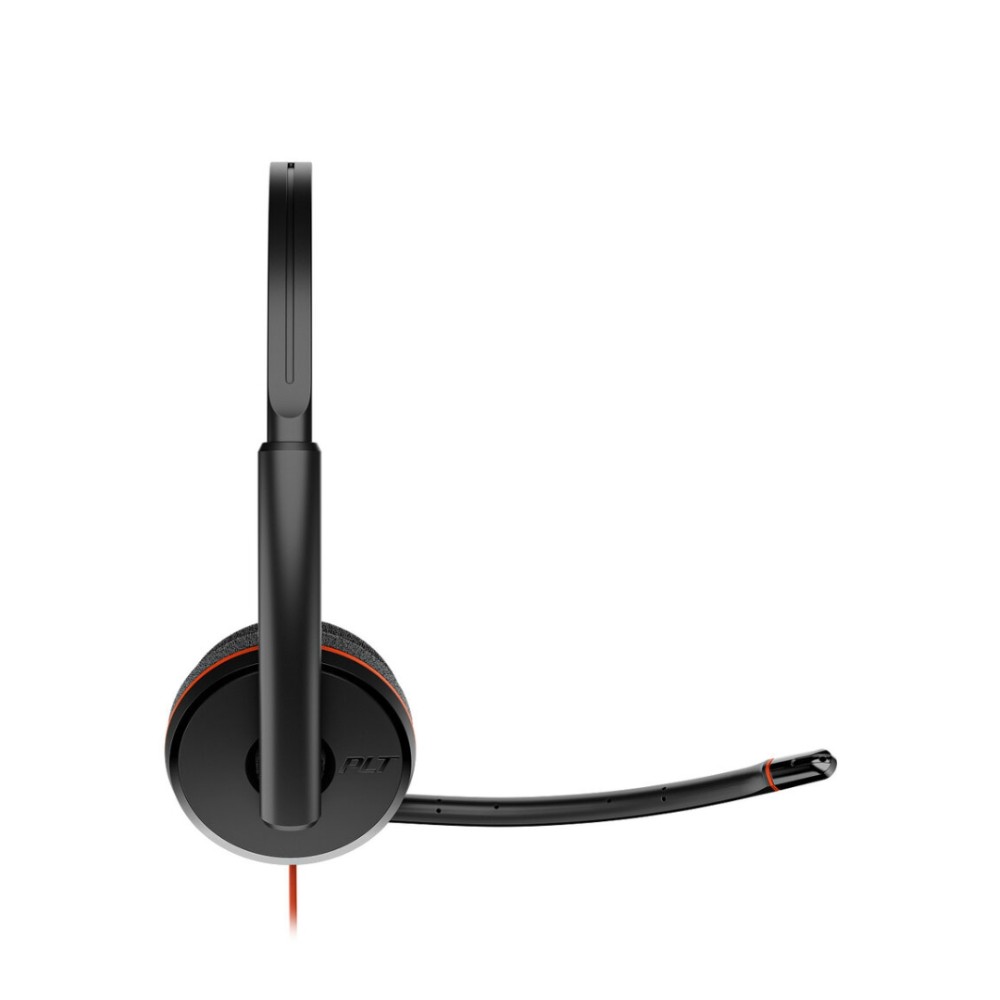 Headset Estéreo, Poly, Blackwire C3220, USB-C, Adaptador USB-C/A, Microfone com Cancelamento de Ruído