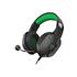 Headset Gamer Trust GXT 323X Carus, XBOX, Drivers 50mm, 3.5mm, Over-ear, Preto e Verde