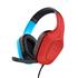 Headset Gamer Trust GXT 416S Zirox, Com Fio, ABS, Microfone, Couro Sintético, Azul e Vermelho