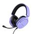 Headset Gamer Trust GXT 489P Fayzo, Com Fio, Microfone, ABS, Couro Sintético, Roxo