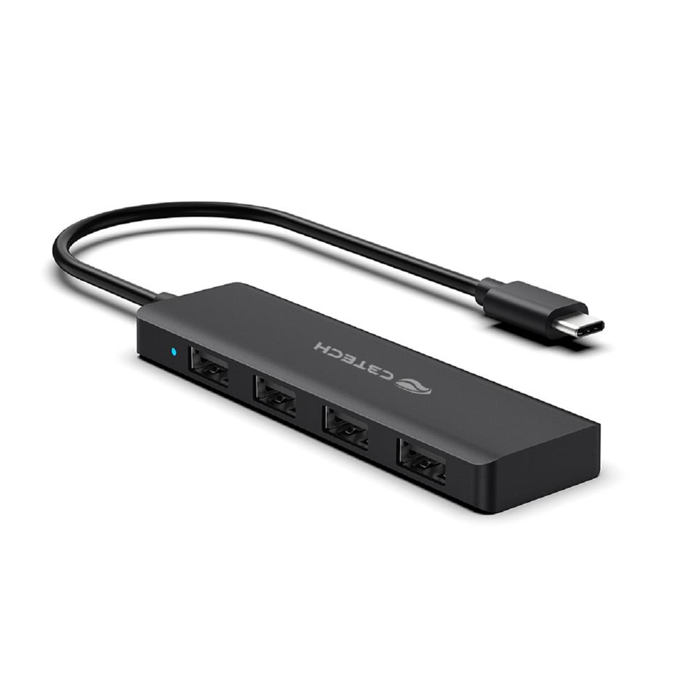 Hub USB  C3Tech, 2.0, 4 Portas, USB-USB C,  HU-C230BK