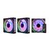 Kit Fan Cooler C/3 K-Mex Infinite Space AAQA, 120MM, Sleeve, RGB, Preto