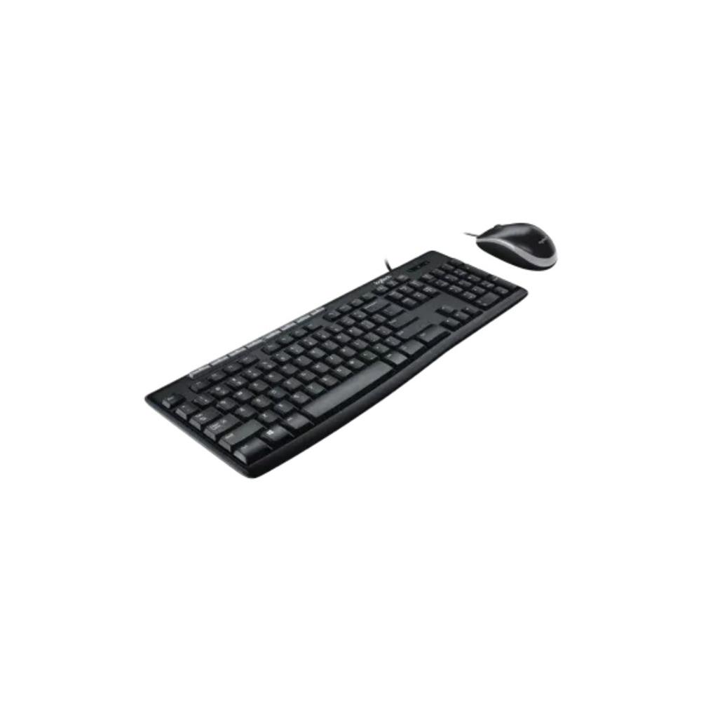 Kit teclado e mouse com fio, Logitech MK200, 1000 dpi, preto
