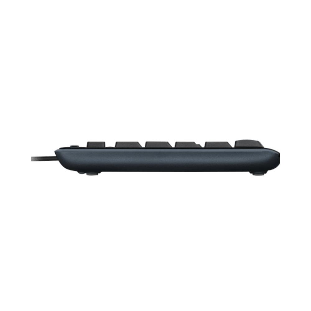Kit teclado e mouse com fio, Logitech MK200, 1000 dpi, preto