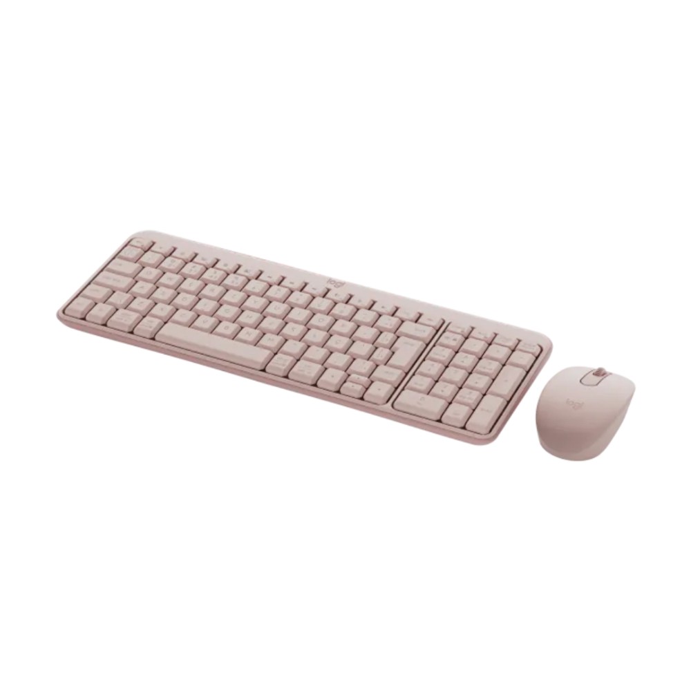 Kit Teclado e Mouse Sem Fio, Logitech, Bluetooth, ABNT2, Rosa, MK250