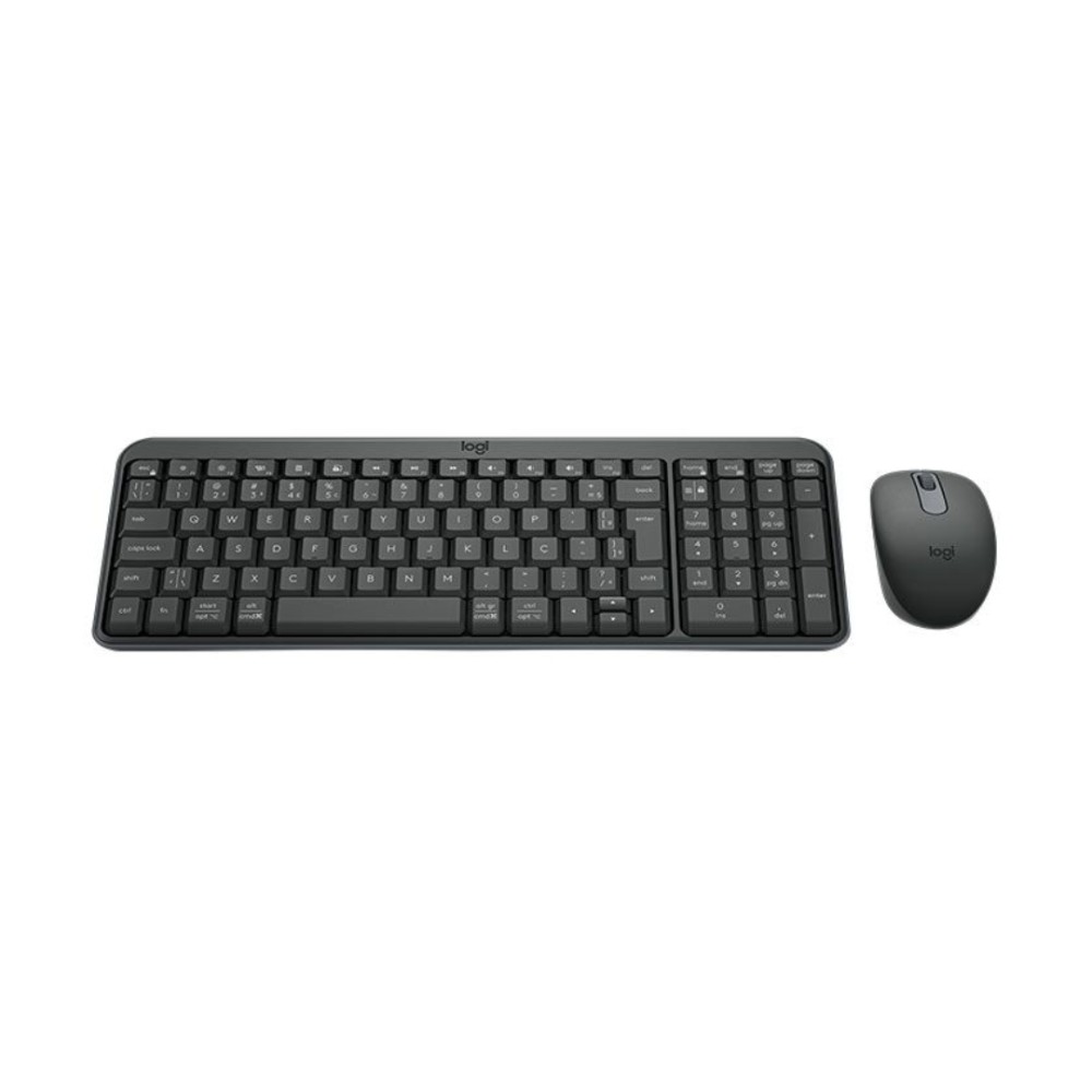 Kit Teclado e Mouse Sem Fio, Logitech MK250, Conexão 2.4GHz, Teclas Multimídia, Mouse Óptico, Receptor USB Nano, Grafite