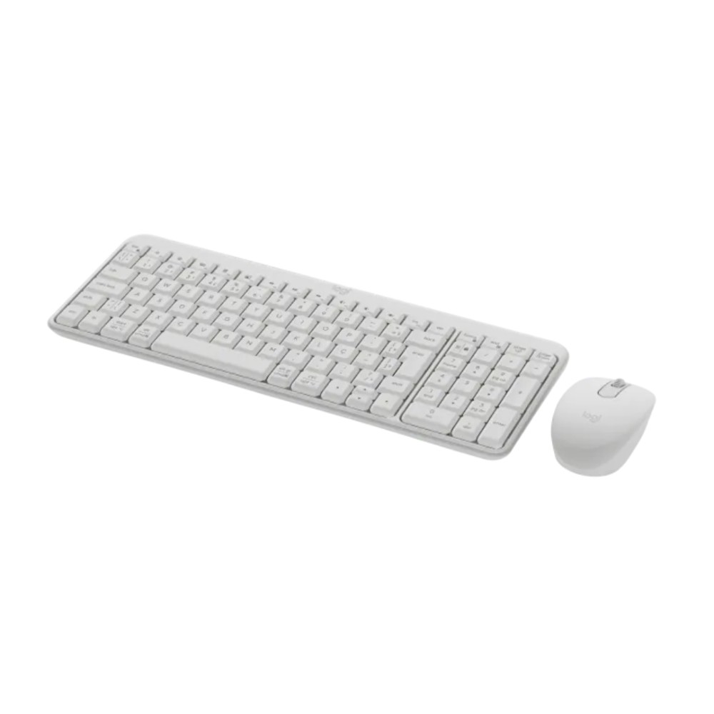 Kit Teclado e Mouse Sem Fio Logitech, MK250, Wireless USB, ABNT2, Branco