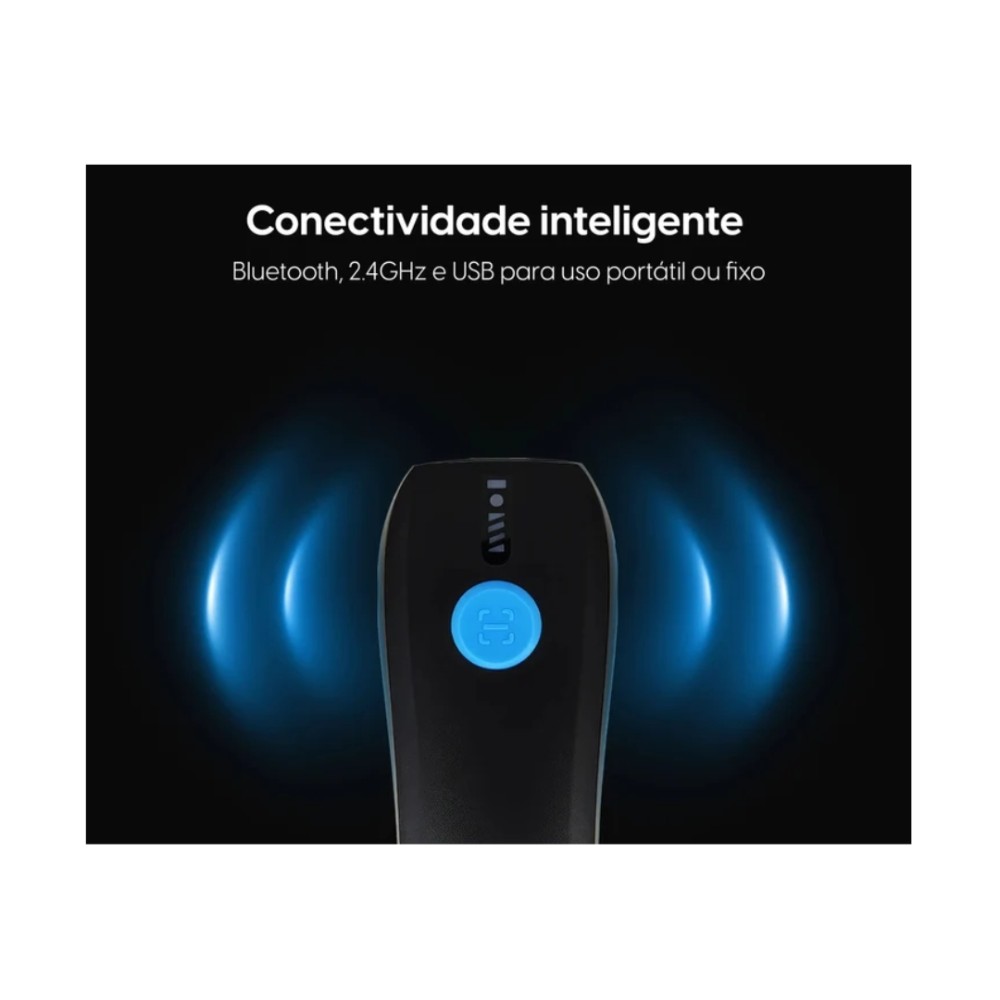 Leitor de Código de Barras Elgin, BR240, Bluetooth, 2D, Sem Fio, Preto