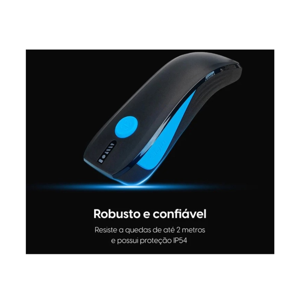 Leitor de Código de Barras Elgin, BR240, Bluetooth, 2D, Sem Fio, Preto