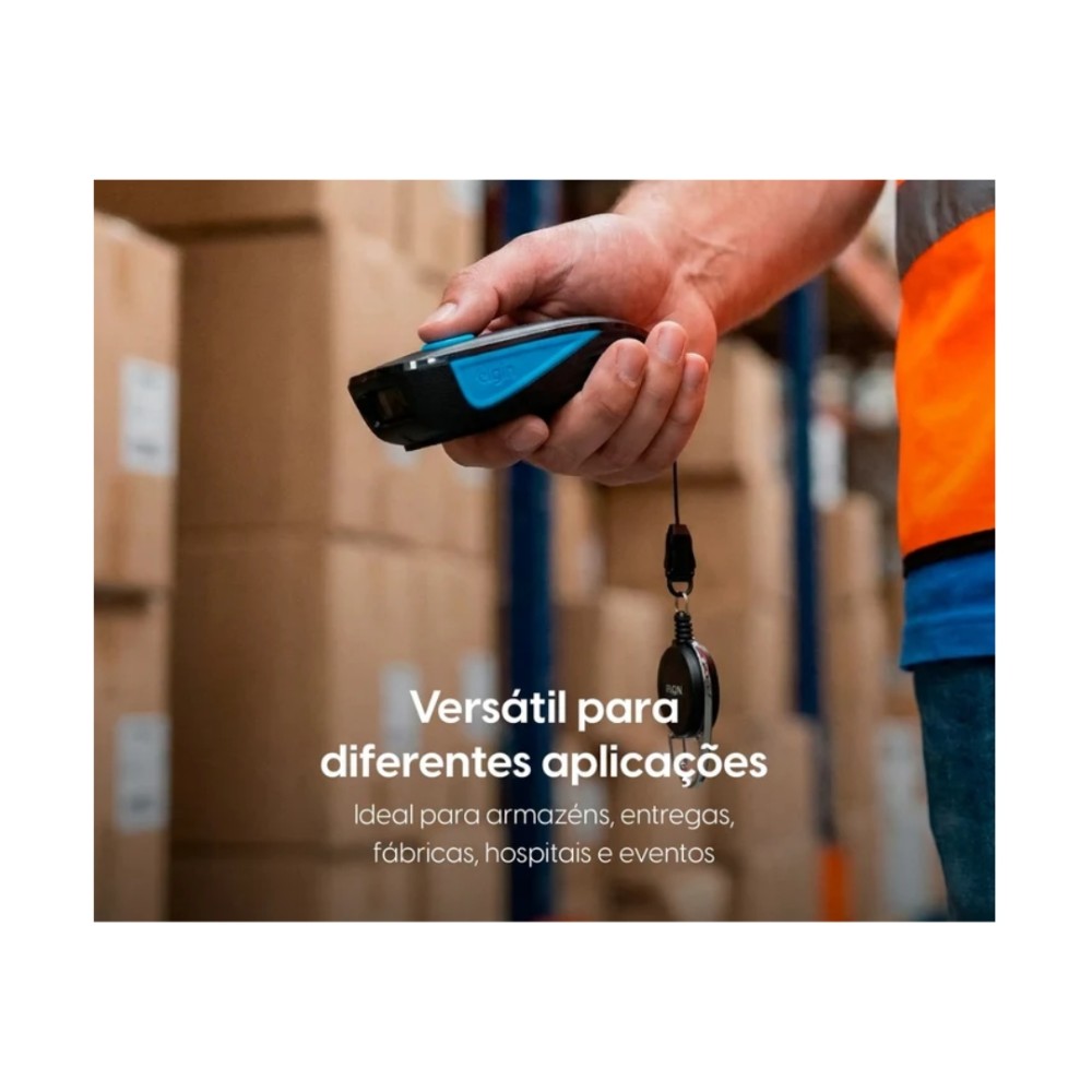 Leitor de Código de Barras Elgin, BR240, Bluetooth, 2D, Sem Fio, Preto