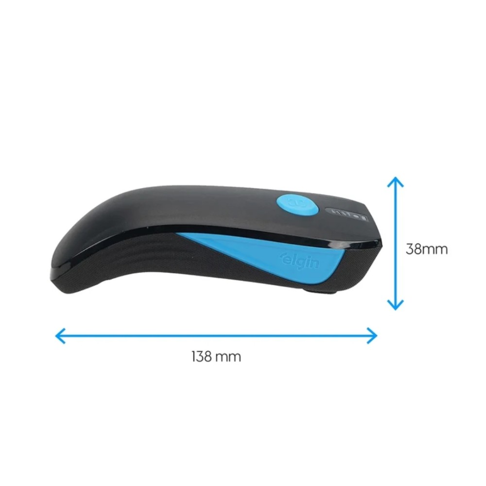 Leitor de Código de Barras Elgin, BR240, Bluetooth, 2D, Sem Fio, Preto
