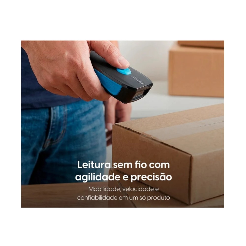 Leitor de Código de Barras Elgin, BR240, Bluetooth, 2D, Sem Fio, Preto
