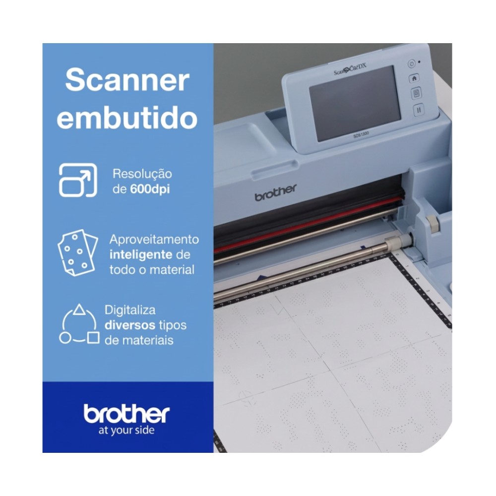Máquina de Corte Eletrônica com Scanner Brother, ScanNCut, SDX225, 600 DPI, Wi-Fi, Cinza
