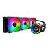 Water Cooler Cooler Master MasterLiquid 360 Core II, Fans 120mm, ARGB, 3 Fans, AMD, Intel, Preto
