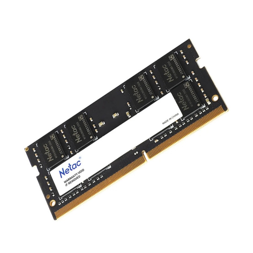 Memória RAM Netac 8GB, DDR4 3200MHz, SODIMM, CL22, PC4-25600, Basic, Notebook Laptop