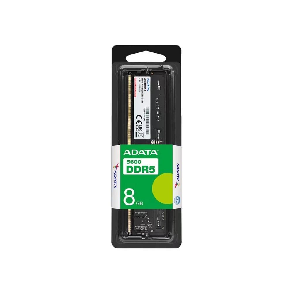 Memória RAM ADATA AD5U56008G-S, 8GB, DDR5 5600MHz, UDIMM, CL46, 1.1V, 288 Pinos, Preto